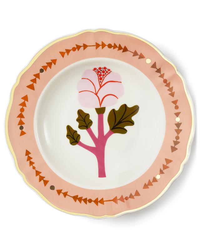 Assiette creuse en porcelaine motif floral BITOSSI