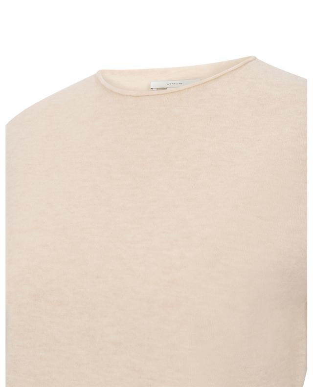 Kurzärmeliges T-Shirt aus Wolle und Kaschmir VINCE