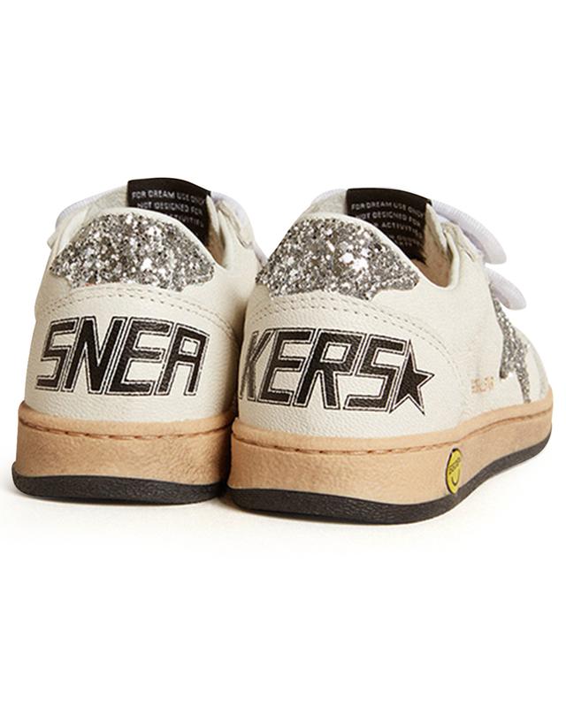 Ballstar children&#039;s sneakers with glitter and straps GOLDEN GOOSE