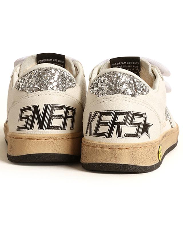 Ballstar children&#039;s sneakers with glitter and straps GOLDEN GOOSE