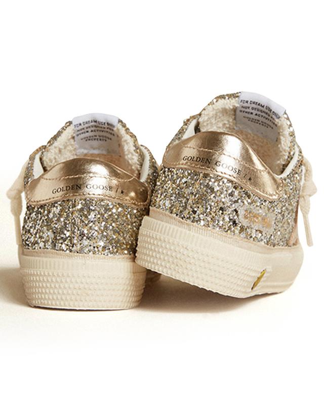 Niedrige Mädchen-Glitter-Sneakers May Young GOLDEN GOOSE