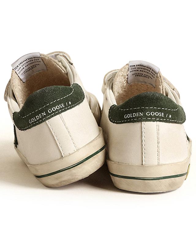 Old School boy&#039;s low-top leather and suede sneakers GOLDEN GOOSE