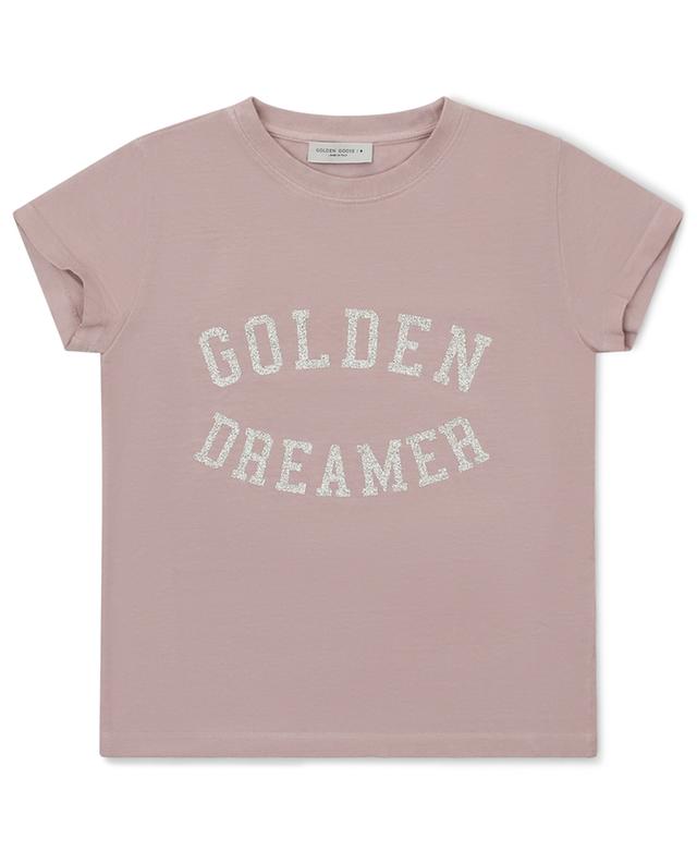 Edna glitter adorned girl&#039;s T-shirt GOLDEN GOOSE