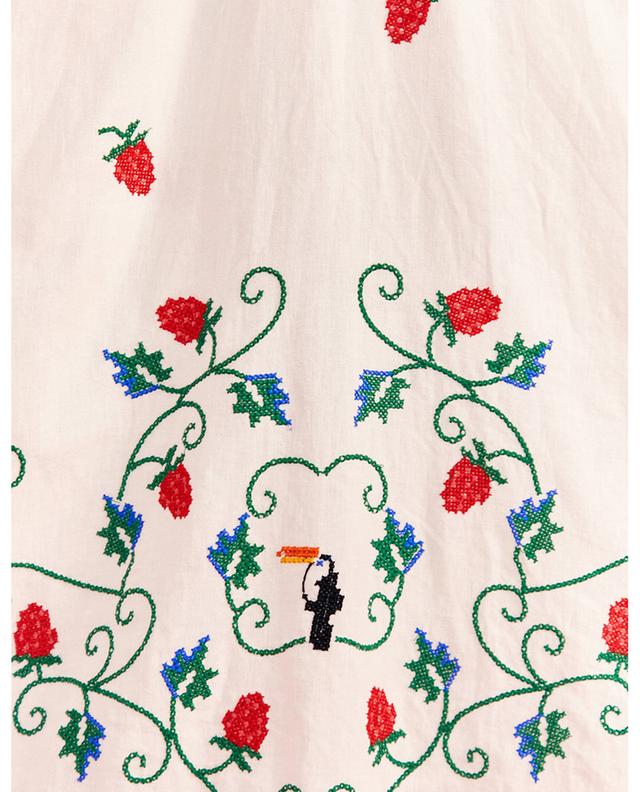 Cross Stitch Toucan embroidered sleeveless midi dress FARM RIO