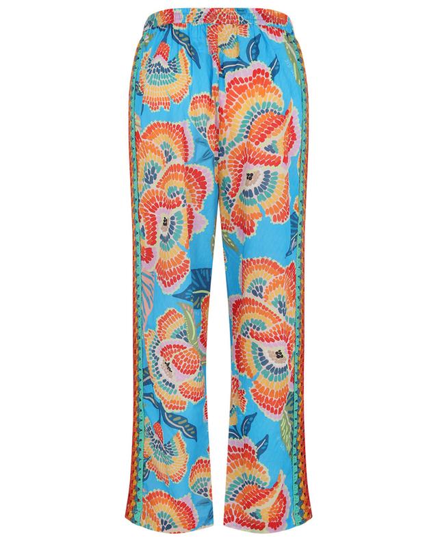 Dewdrop Spectrum cropped voile and crochet trousers FARM RIO