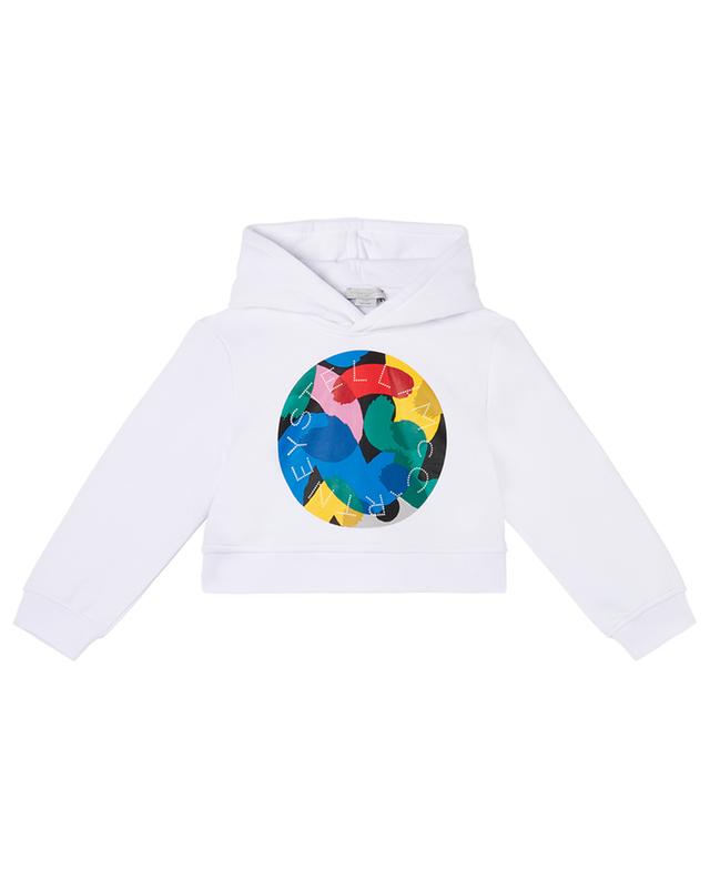 Mädchen-Boxy-Kapuzensweatshirt Pop Disc Logo STELLA MCCARTNEY KIDS