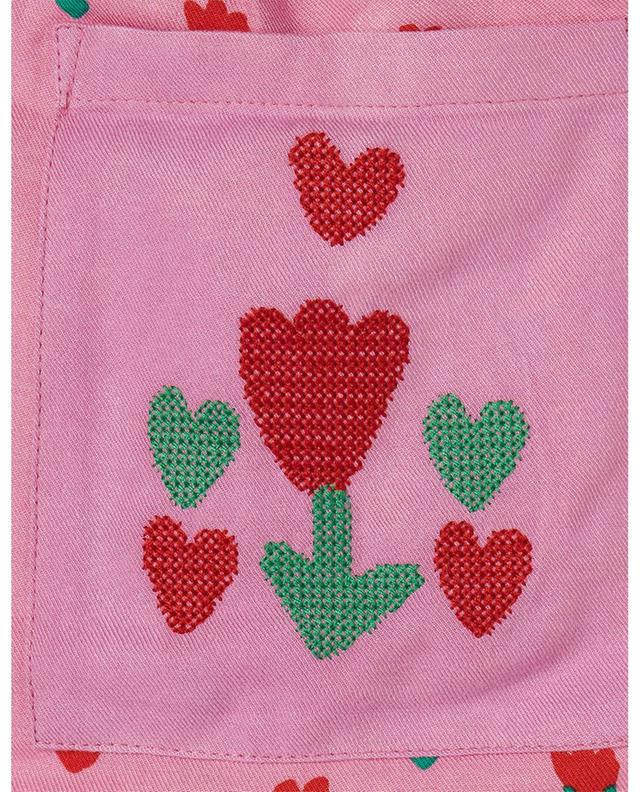 Tulip embroidered and printed girl&#039;s mini skirt STELLA MCCARTNEY KIDS