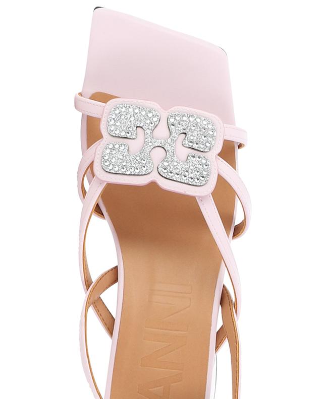 Butterfly Strass 50 sandals with small block heels GANNI