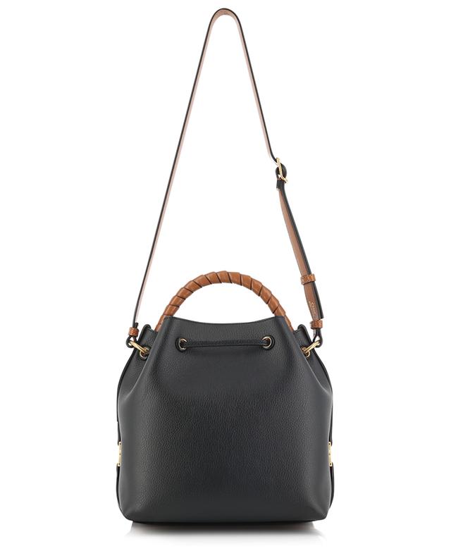 Marcie bicolour grained and smooth leather bucket bag CHLOE