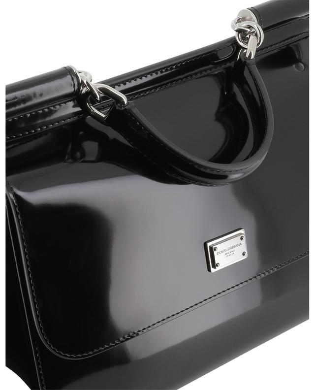 X Kim Sicily Small PVC Shoulder Bag in Black - Dolce Gabbana