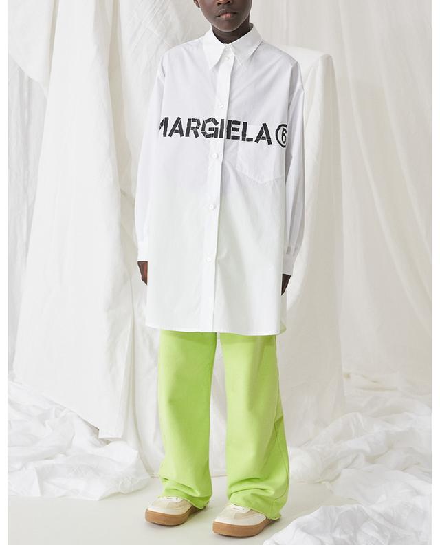 MARGIELA 6 girl&#039;s A-line poplin shirt dress MM6 KIDS