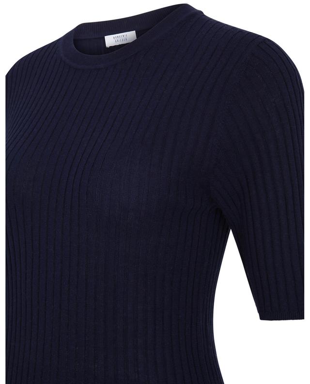 Rippstrick-Pullover aus Seide und Kaschmir mit kurzen Ärmeln BONGENIE GRIEDER
