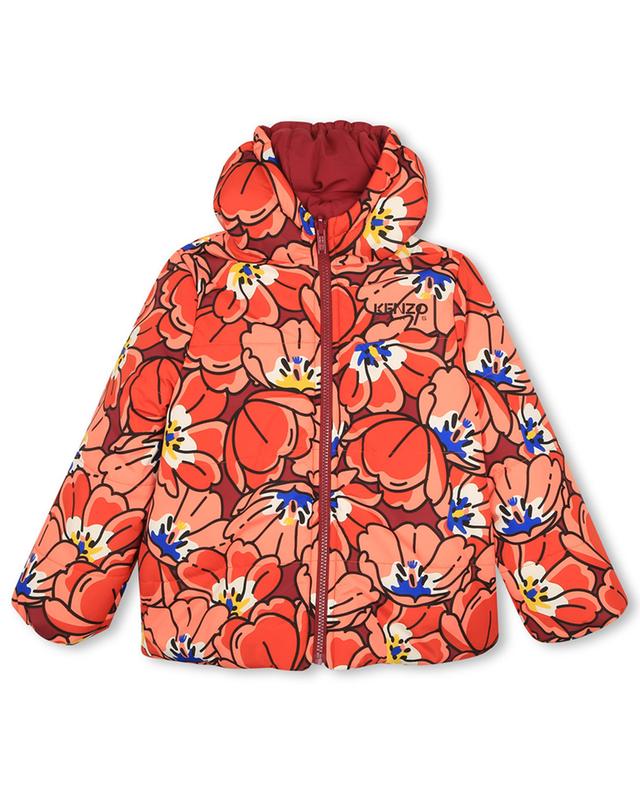 Ikebana Cartoon Flower girls&#039; reversible wool down jacket KENZO