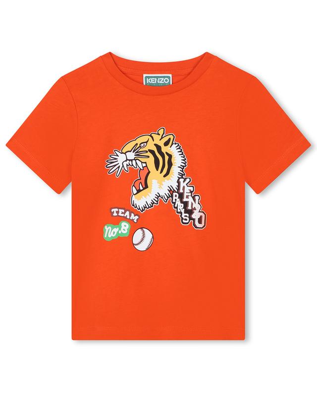 Kurzärmeliges Jungen-T-Shirt aus Baumwolle Kenzo Club Varsity Jungle KENZO