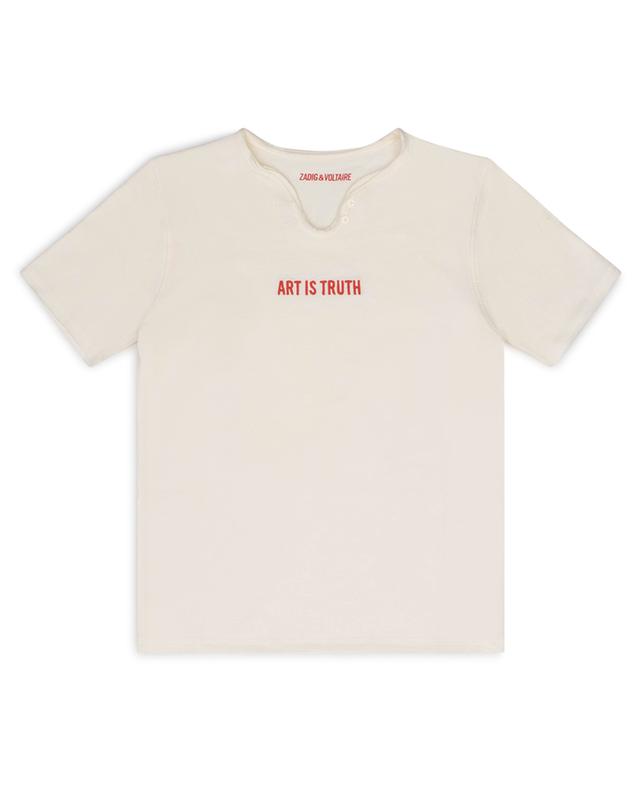 Kurzärmliges Jungen-T-Shirt aus Baumwolle Boston Teams ZADIG &amp; VOLTAIRE