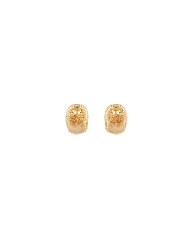 Puce Scaramouche enamelled gold-tone stud earrings GAS BIJOUX