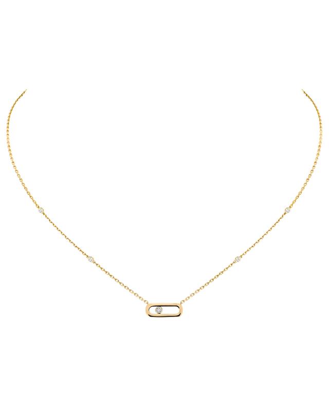 Move Uno yellow gold and diamond necklace MESSIKA