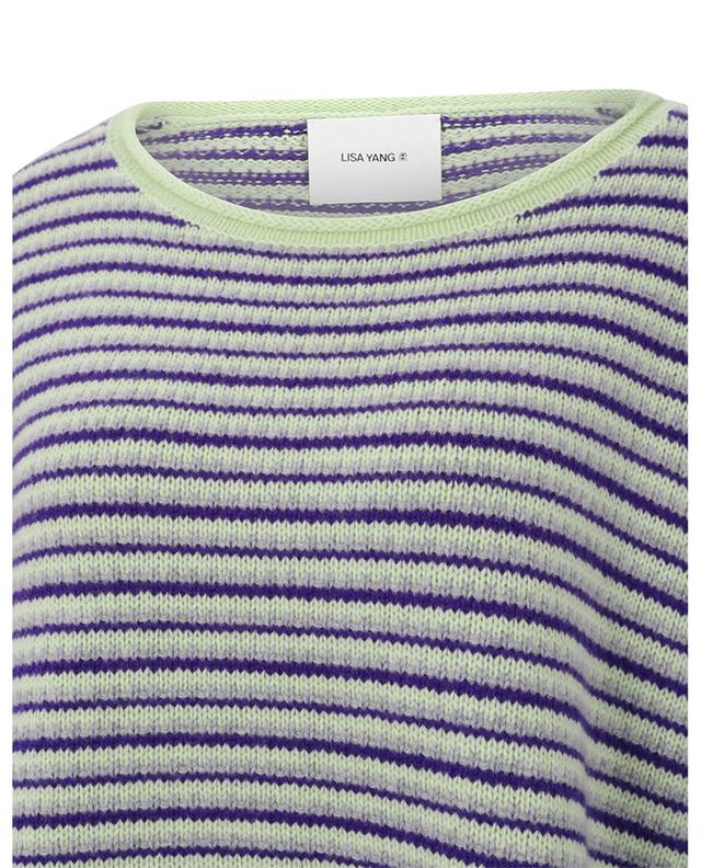 The Avery Sweater striped cashmere boat neck jumper LISA YANG