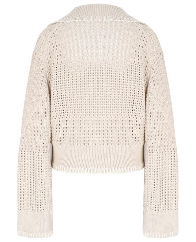 Merle openwork knit jumper with polo collar SIMKHAI