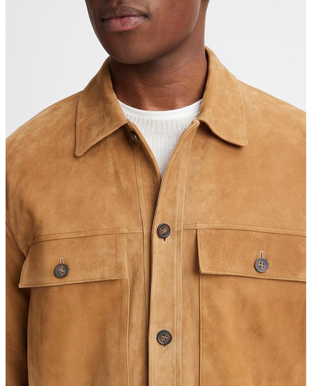 Goatskin leather shirt jacket VINCE