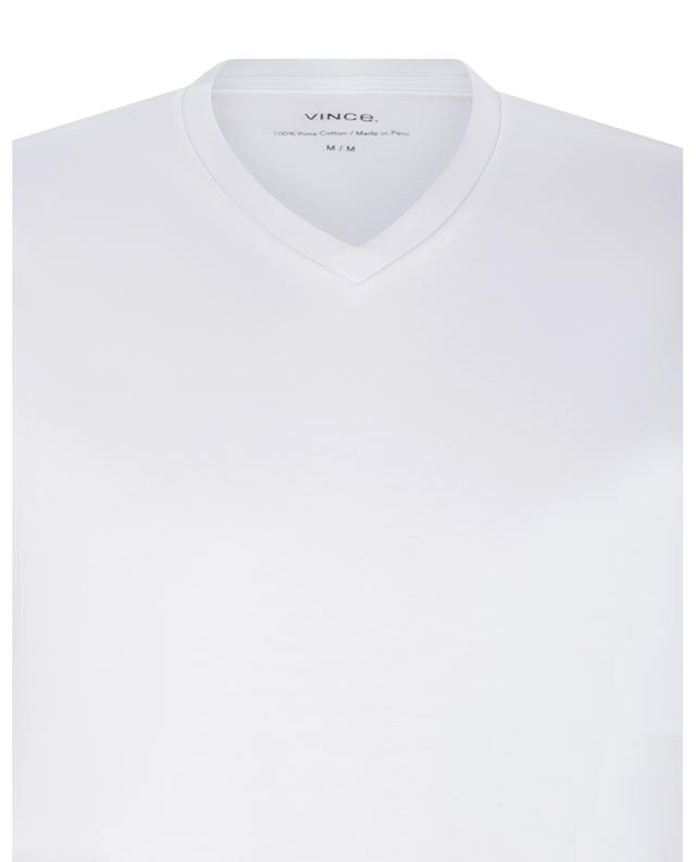 T-shirt à col V en coton Pima VINCE