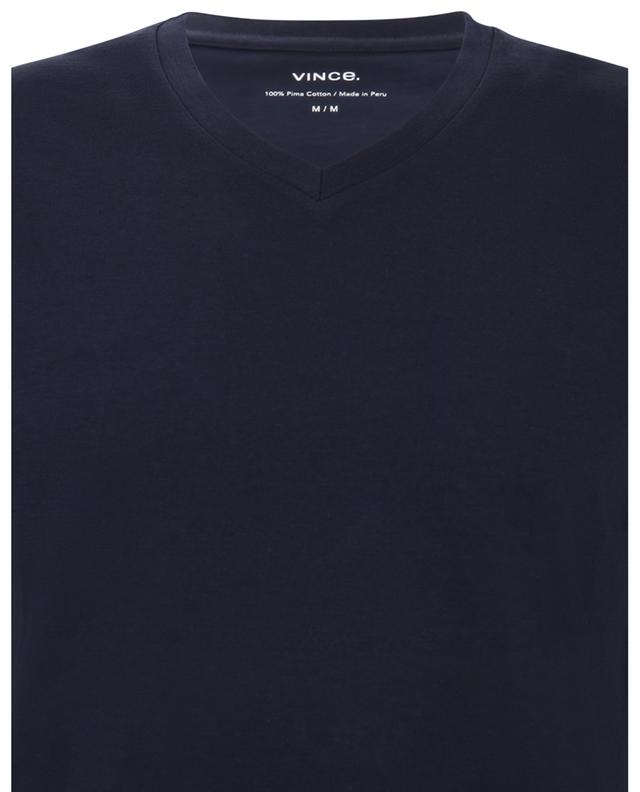 T-shirt à col V en coton Pima VINCE