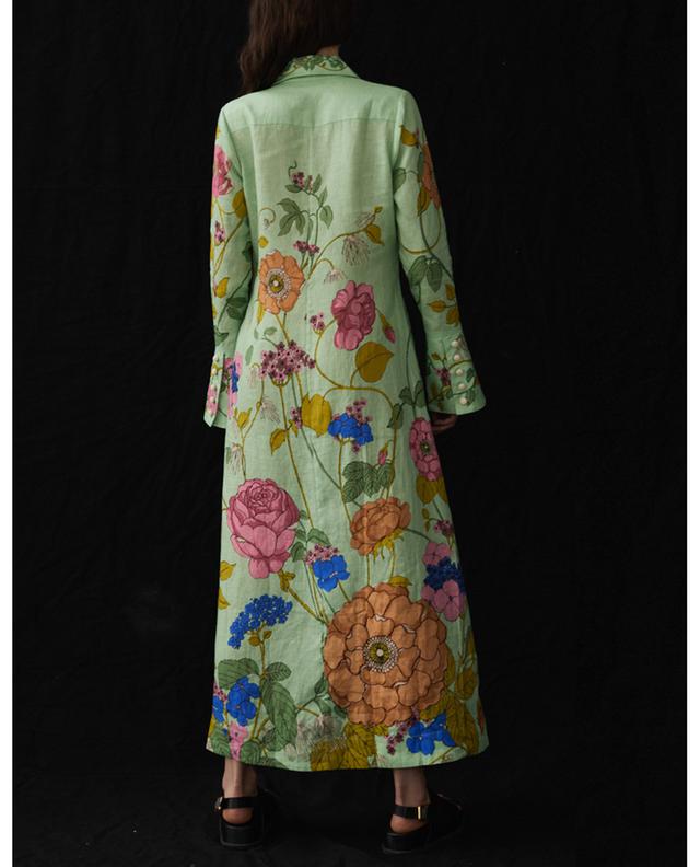 Robe chemise longue en lin fleuri Olivia ALEMAIS