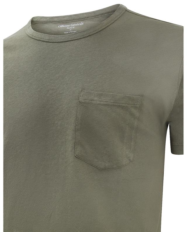 T-shirt à manches courtes en coton et lin OFFICINE GENERALE