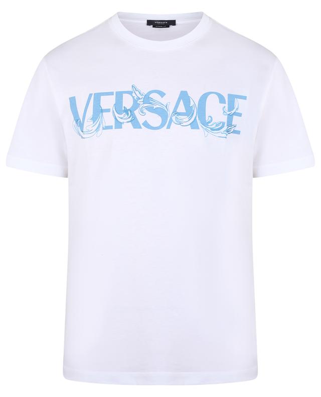 T-shirt à manches courtes brodé Barocco Silhouette VERSACE