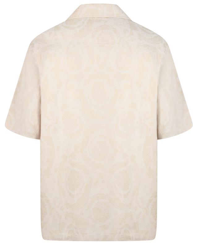 Kurzarmhemd aus Jacquard Barocco Silhouette VERSACE