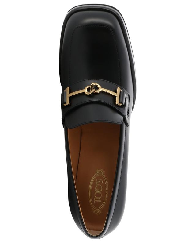 Smooth leather platform heeled loafers 85 TOD&#039;S