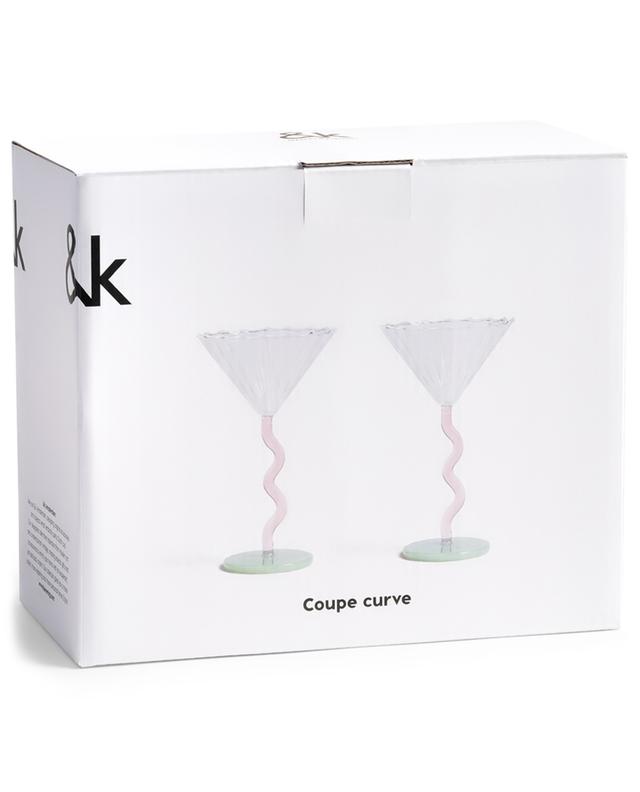 Curve set of two coupe glasses KLEVERING