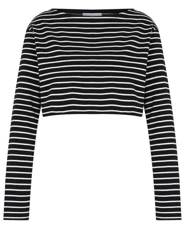 Tilla striped long-sleeved cropped top THE FRANKIE SHOP