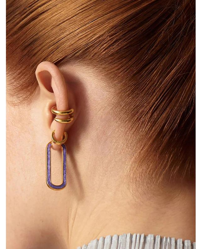 Enamel Haze Ovate Large hoop earrings MISSOMA