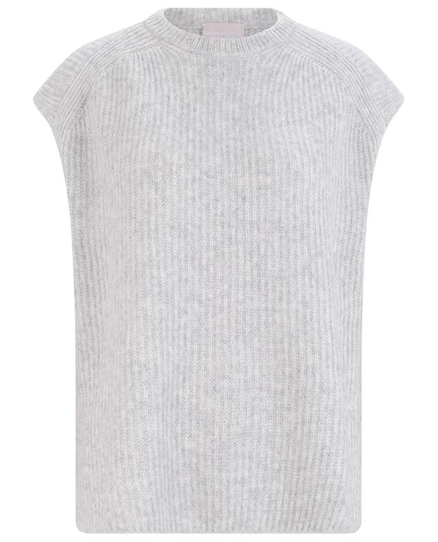 Sleeveless ribbed cashmere and cotton jumper HEMISPHERE
