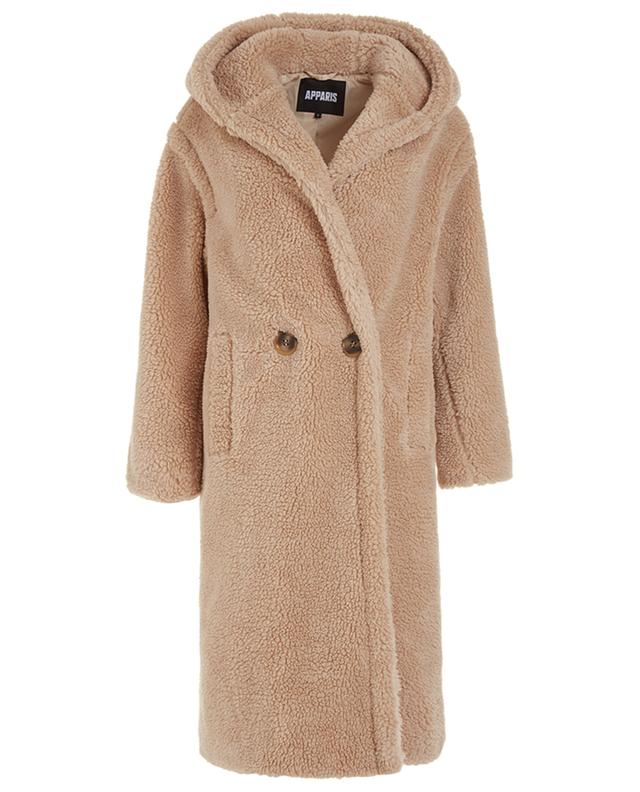 Mia double-breasted plush hooded coat APPARIS