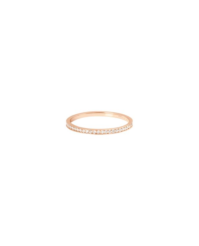 Officiel diamond paved pink gold ring VANRYCKE