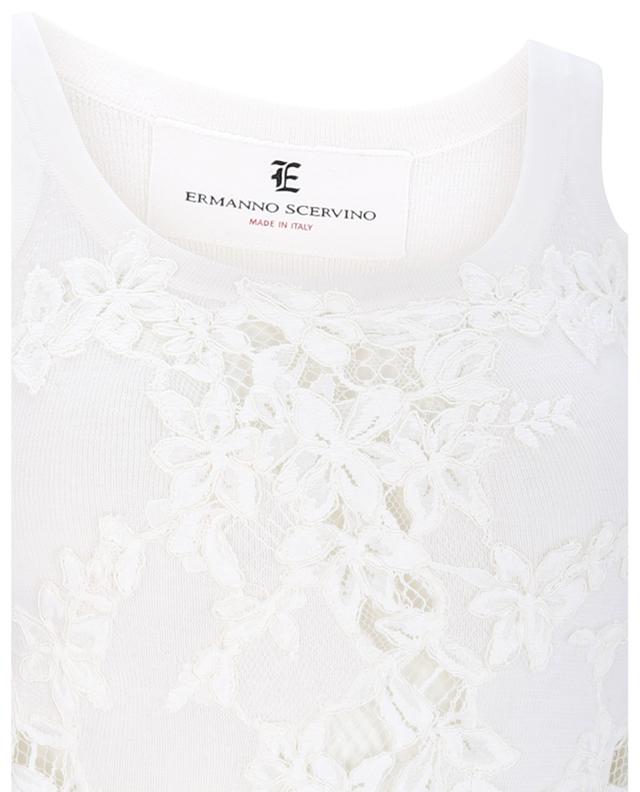 Lace adorned knit tank top ERMANNO SCERVINO