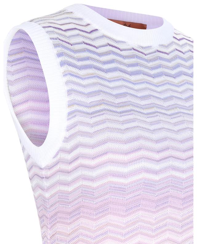 Zigzag patterned openword knit sleeveless maxi dress MISSONI