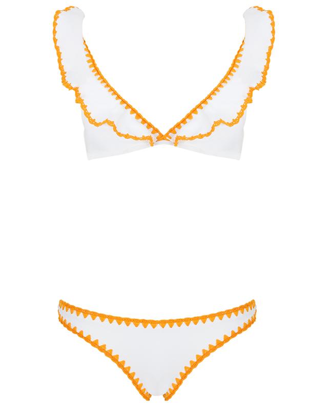Triangel-Bikini mit Rüschen Halcyon Crochet ZIMMERMANN