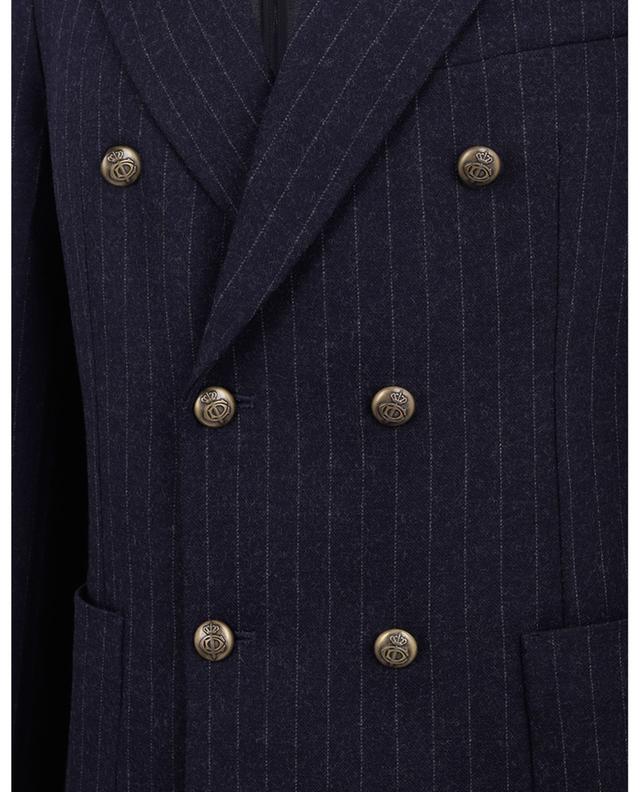 Virgin wool and cashmere double-breasted pinstripe blazer CIRCOLO 1901