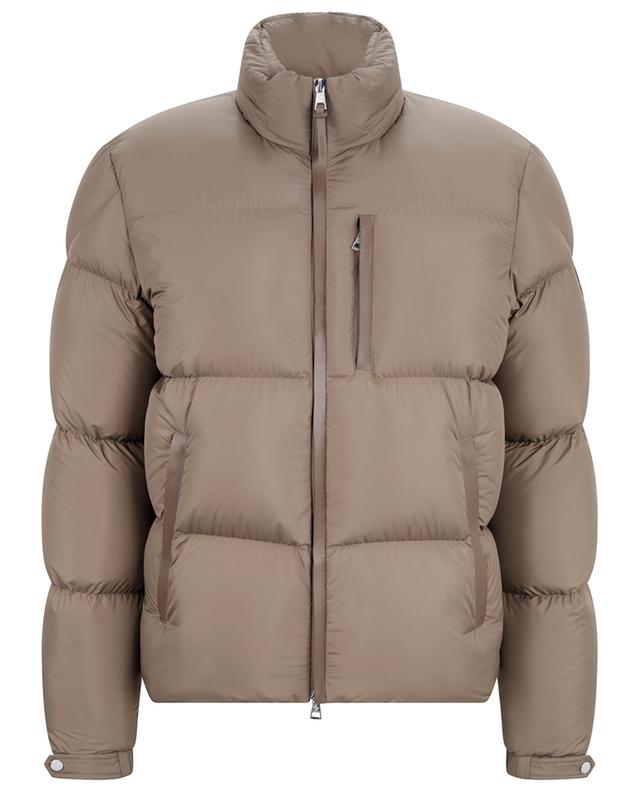 Besbre short nylon and leather down jacket MONCLER