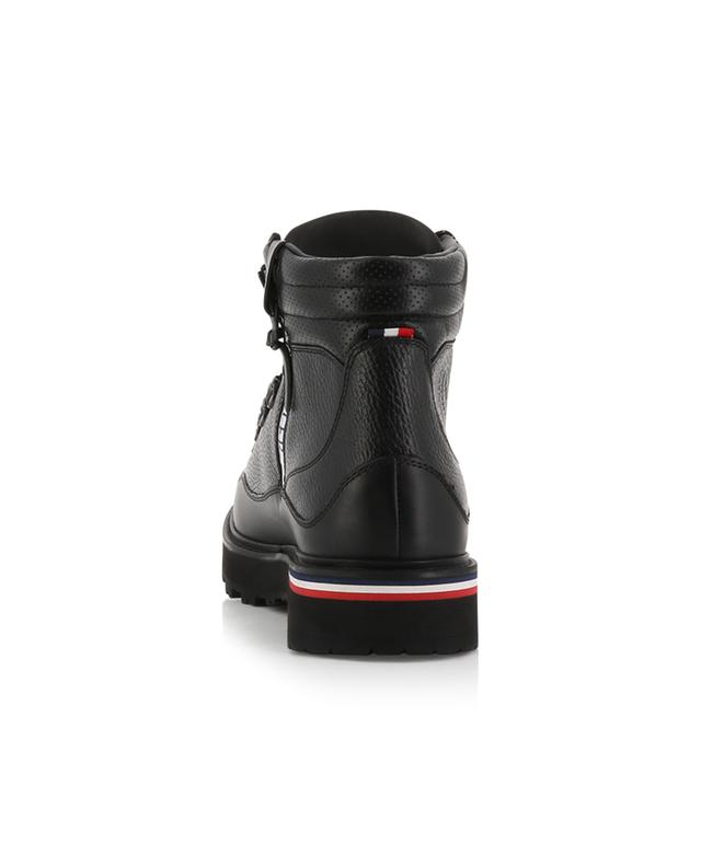 Peka Trek smooth and grained leather lace-up ankle boots MONCLER