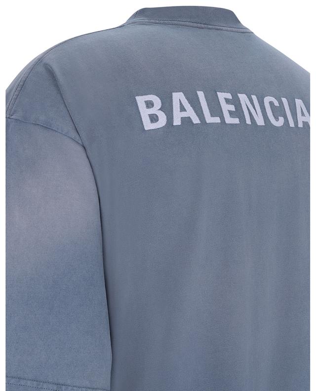 Besticktes ausgewaschenes T-Shirt Balenciaga Back Medium Fit BALENCIAGA
