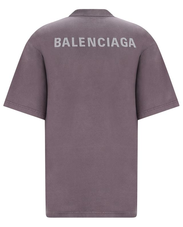 T-shirt délavé brodé Balenciaga Back Medium Fit BALENCIAGA