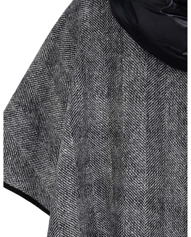 Herringbone wool cape with nylon hood FABIANA FILIPPI