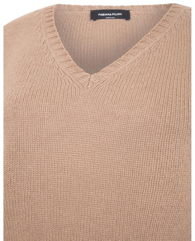 V-neck and raglan sleeve jumper in cashmere FABIANA FILIPPI