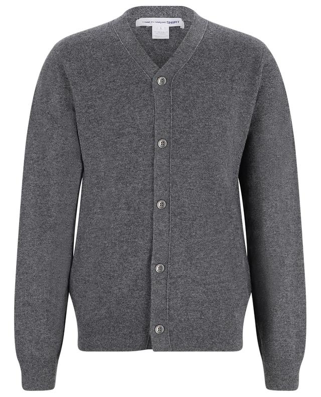 Fine button-down V-neck wool cardigan COMME DES GARCONS SHIRT