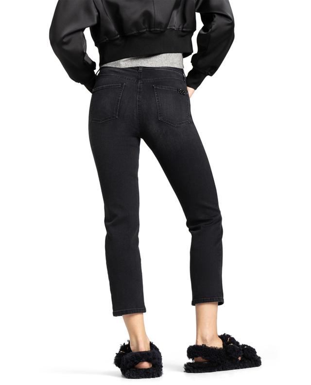 Slim Jeans aus Baumwolle mit Pailletten Piper Short CAMBIO