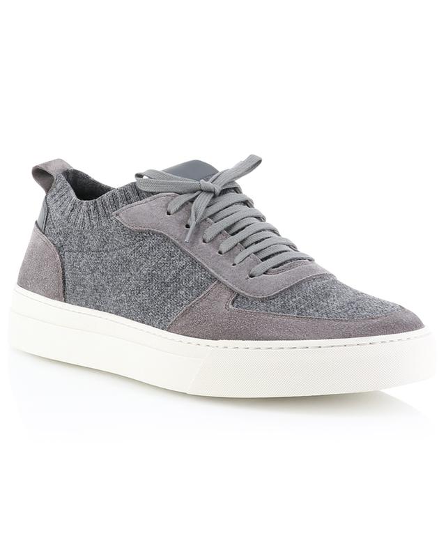 Suede low-top lace-up sneakers BARRETT